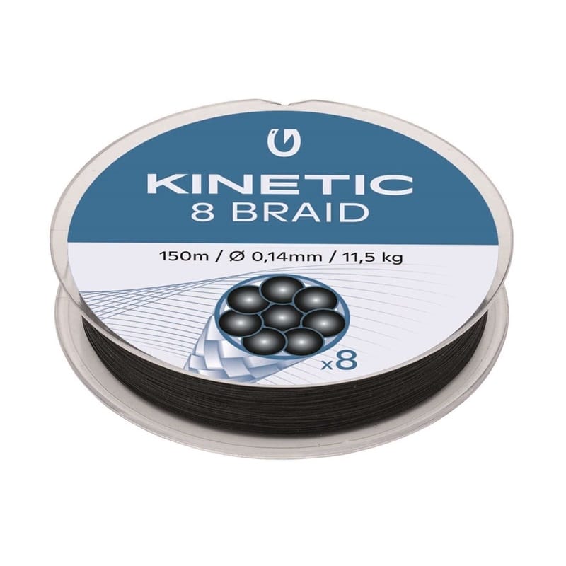 Kinetic 8 Braid 150m 0,14mm 11,5kg Black